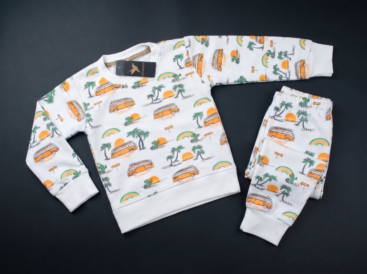 Toddler Beach Surf Sweatsuit Co-ord set