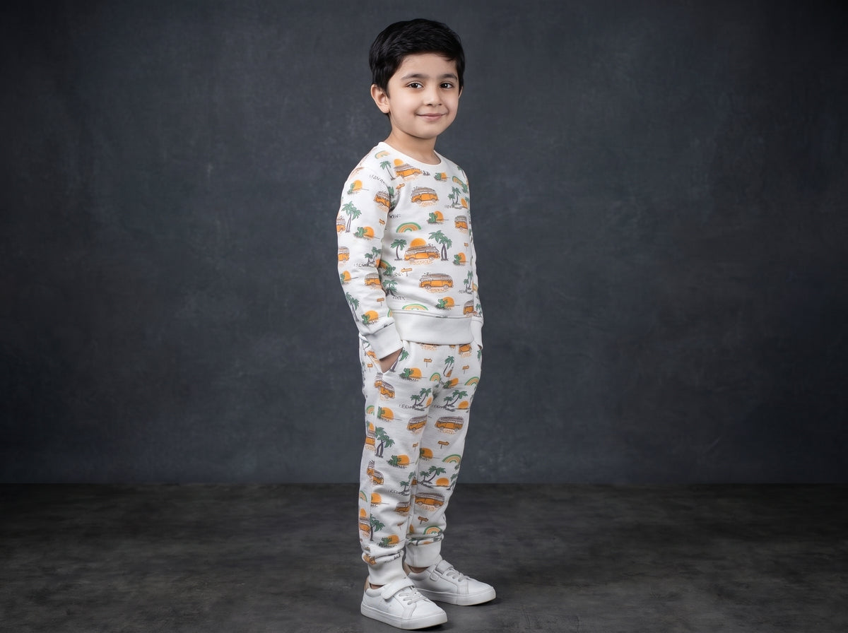 Toddler Beach Surf Sweatsuit Co-ord set